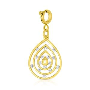 Cubic Zirconia Teardrop Charm